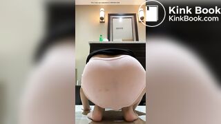 Sexy Hot Chinese Girl Small Pink Panty Poop