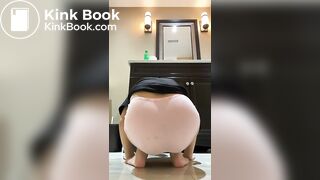 Sexy Hot Chinese Girl Small Pink Panty Poop