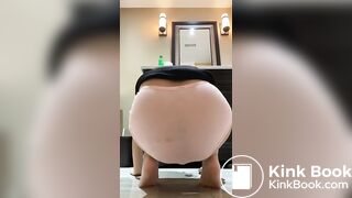 Sexy Hot Chinese Girl Small Pink Panty Poop