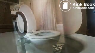 Girl pooping on toilet - video 247