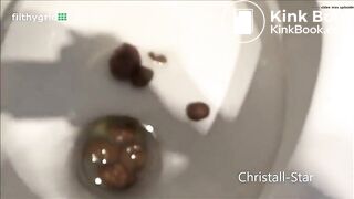 Girl pooping on toilet - video 239