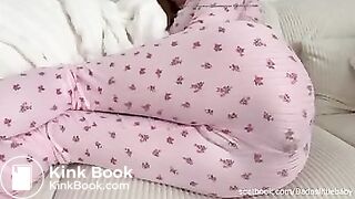 Sexy Hot Blond Girl Huge Bulging Red Grape Pajama Poop