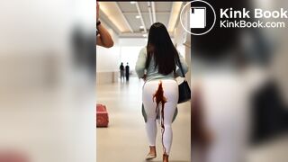 AI white leggings diarrhea