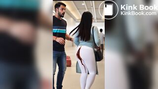 AI white leggings diarrhea