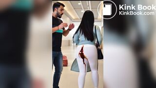 AI white leggings diarrhea