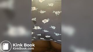 Sexy Hot Teenage Girl Blue & White Flower Panty Poop