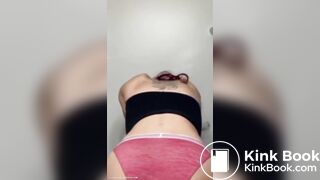 Sexy Hot Pregnant Black Girl Pink Creamy Panty Poop