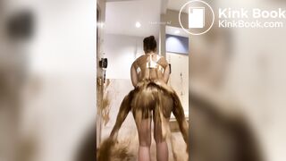 Woman diarrhea shorts (AI GENERATED)