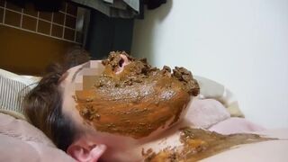 Part 3 Japanese girl Eat scat and lick anal