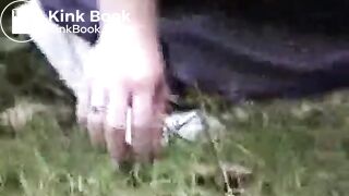 CONSUMING FECES OUTDOORS IN THE PARK