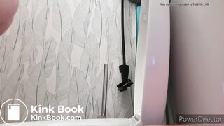 thick girl has diarrhea and explodes on the toilet