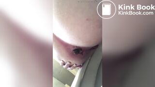 Girl pooping on toilet - video 209