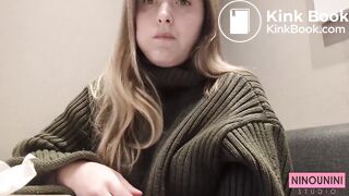 Girl eating a Shitty Burger in McDonalds Bathroom