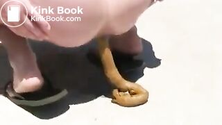 Naughty public pooping