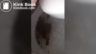Girl pooping in public bathroom - video 4