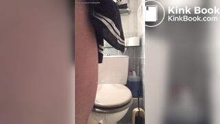 ... poops inside her toilet