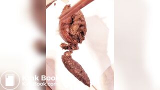 Chinese girl plays with her shit with chopsticks