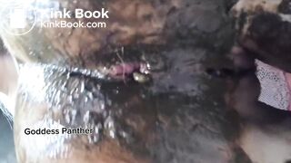 Big shit in thin pink panty