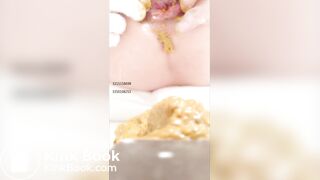 Chinese girl spread asshole scat - video 2