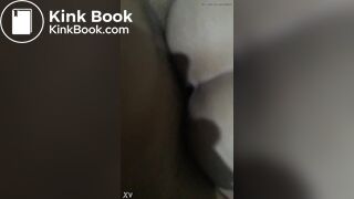 Latina is covering his dick in shit.