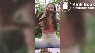 CONSUMING FECES IN THE YARD