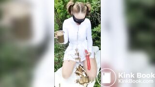 Outdoor scat and vomit, eating shit and puking it back