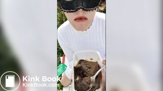 Outdoor scat and vomit, eating shit and puking it back