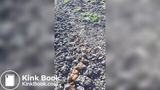 Ragazza italiana fa una bella cagata in natura