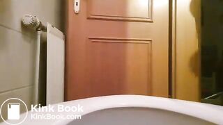 Girl pooping on toilet - video 193