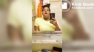 ♥️BEAUTIFUL EBONY GAL SCAT SNACK ATTACK♥️