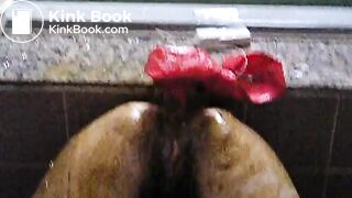 Upside down enema fuck