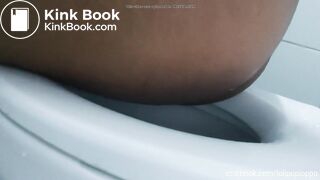 Girl pooping and farting on toilet - video 12