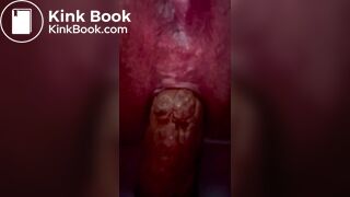 Closeup of A long thick noisy shit from milf