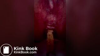 Closeup of A long thick noisy shit from milf