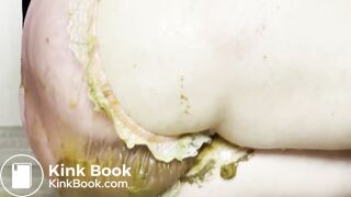 Poop in plastic pants and maid outfit