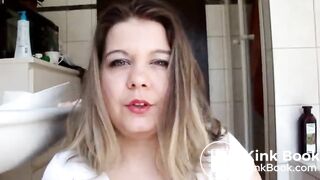 Chubby German Girl Poops Her Pantie Hose