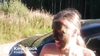 SHIT FACED ON THE SIDE OF THE ROAD