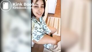 Sabrina pooping on toilet - video 2