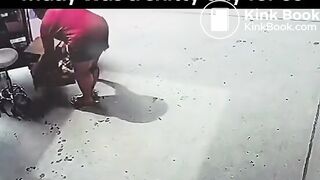 Woman has a poop accident in store