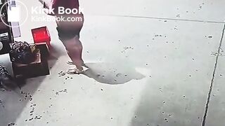 Woman has a poop accident in store