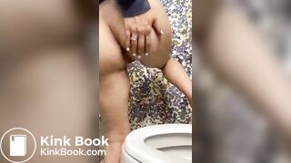 Girl pooping on toilet - video 196