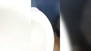 Girl recording her bsf on the toilet