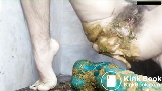 Shitting all over a monster cock