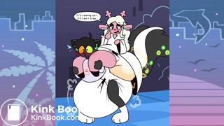 Noelle's diapered piggyback ride accident