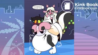 Noelle's diapered piggyback ride accident