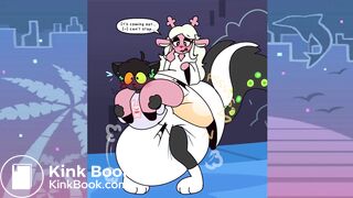 Noelle's diapered piggyback ride accident