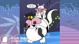 Noelle's diapered piggyback ride accident