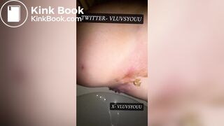 White Teen Shows Her Asshole