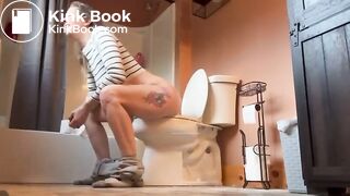 Bbw milf blows up toilet