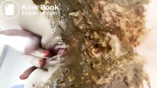 Big poop in spotted panties - video 2